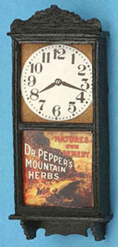 Dollhouse Miniature Dr. Pepper Clock